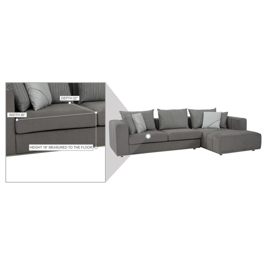 Silvia 2-Piece Sectional Sofa w/Right Chaise  alternate image, 11 of 11 images.