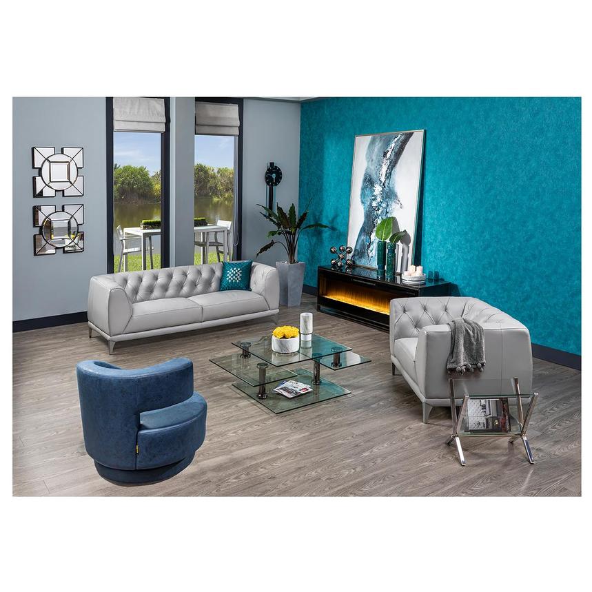 Diana Gray Leather Sofa El Dorado, Gray Leather Furniture Living Room