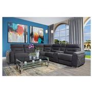 Kim Gray Power Reclining Sectional with 6PCS/3PWR  alternate image, 2 of 7 images.