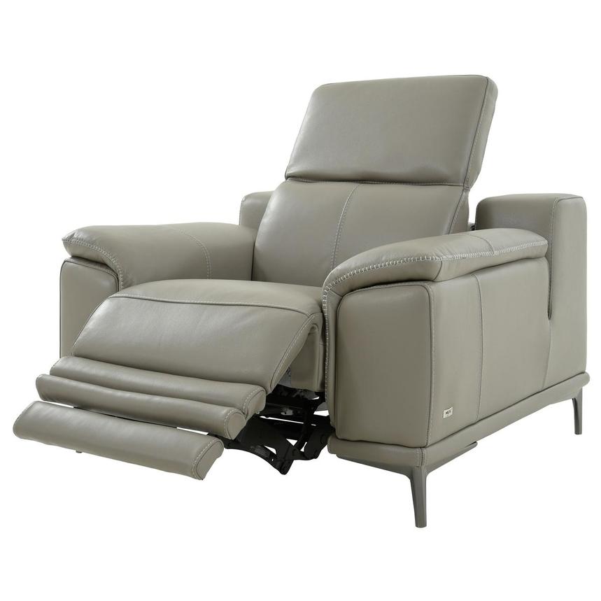 Katherine Taupe Leather Power Recliner  alternate image, 3 of 11 images.