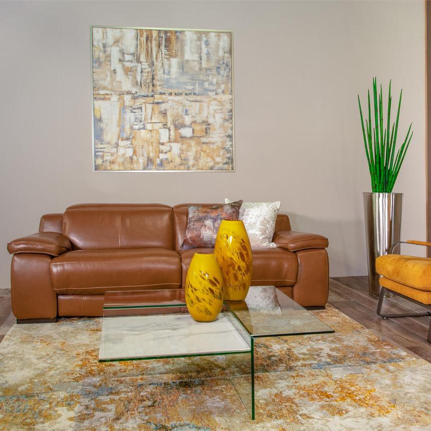 Gian Marco Tan Leather Power Reclining Sectional with 5PCS/3PWR  alternate image, 2 of 8 images.