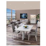 Siena/Hyde White 5-Piece Dining Set  alternate image, 3 of 17 images.