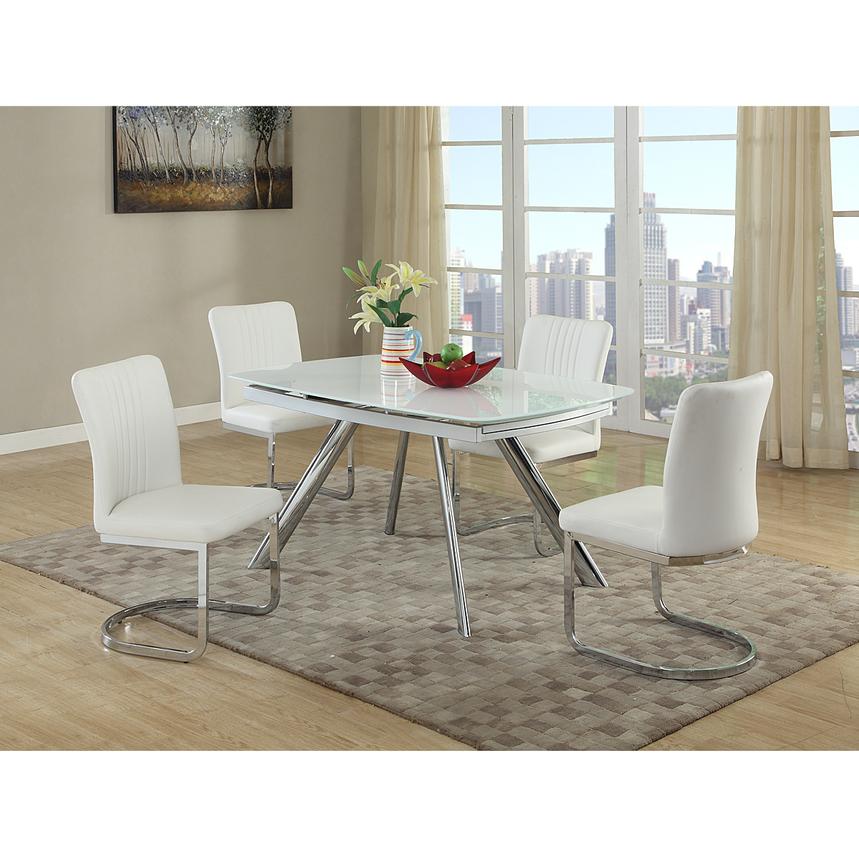 Alina Extendable Dining Table El, Small Extendable Dining Table And Chairs White