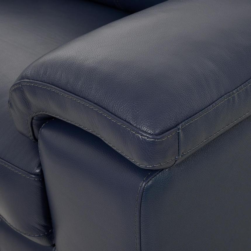 Charlie Blue Home Theater Leather Seating with 5PCS/3PWR alternate image, 9 of 13 images.