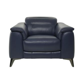 Anabel Blue Leather Chair