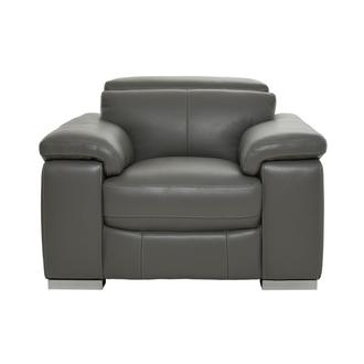 Charlie Gray Leather Chair