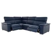Charlie Blue Leather Power Reclining Sectional with 4PCS/2PWR  alternate image, 3 of 11 images.