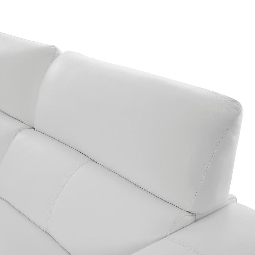 Charlette White Leather Power Reclining Sofa  alternate image, 8 of 15 images.
