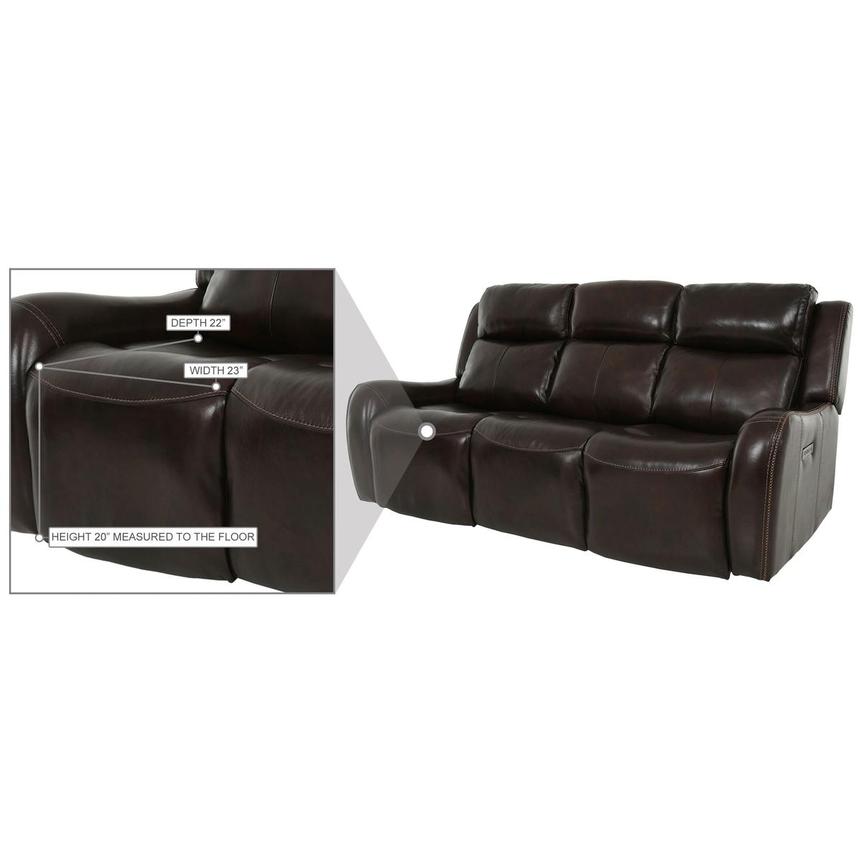Jake Brown Leather Power Reclining Sofa  alternate image, 13 of 13 images.
