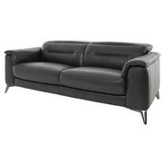 Anabel Gray Leather Sofa  alternate image, 2 of 11 images.