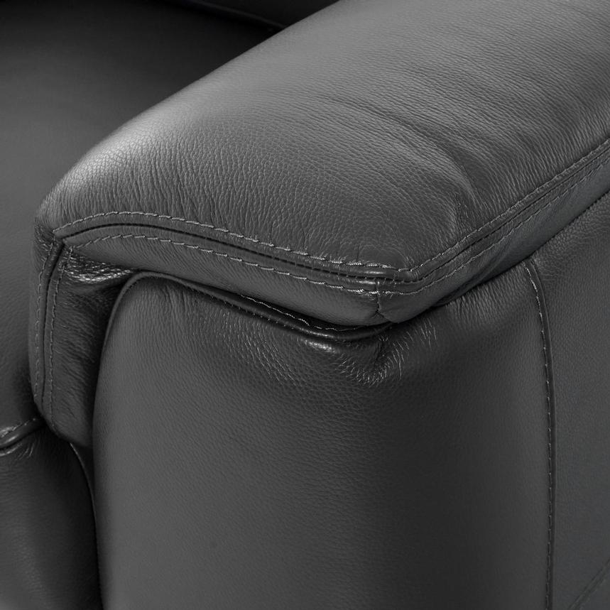 Anabel Gray Leather Sofa  alternate image, 8 of 11 images.