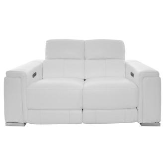 White leather power recliner chair discount