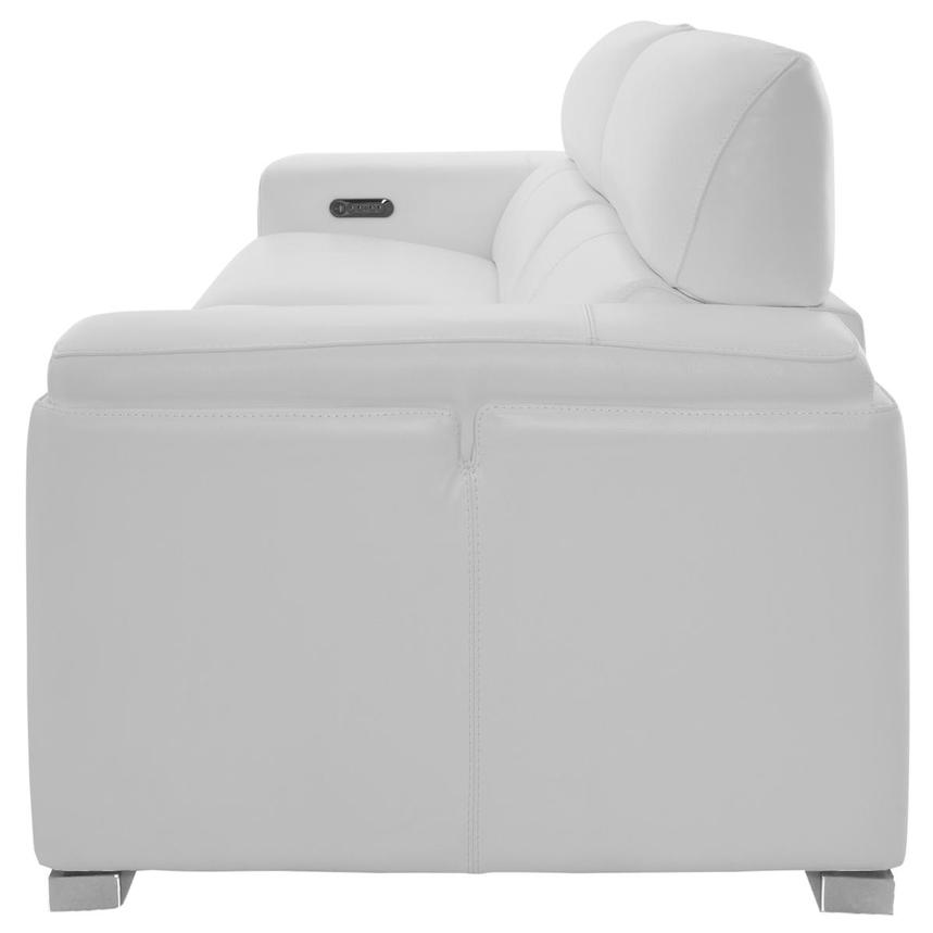 Charlette White Leather Power Reclining Sofa alternate image, 4 of 14 images.