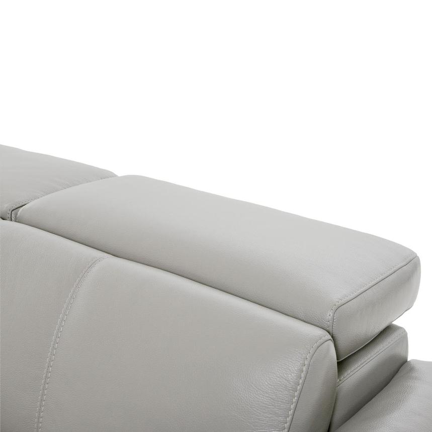 Charlie Light Gray Leather Sofa El, Light Leather Couch