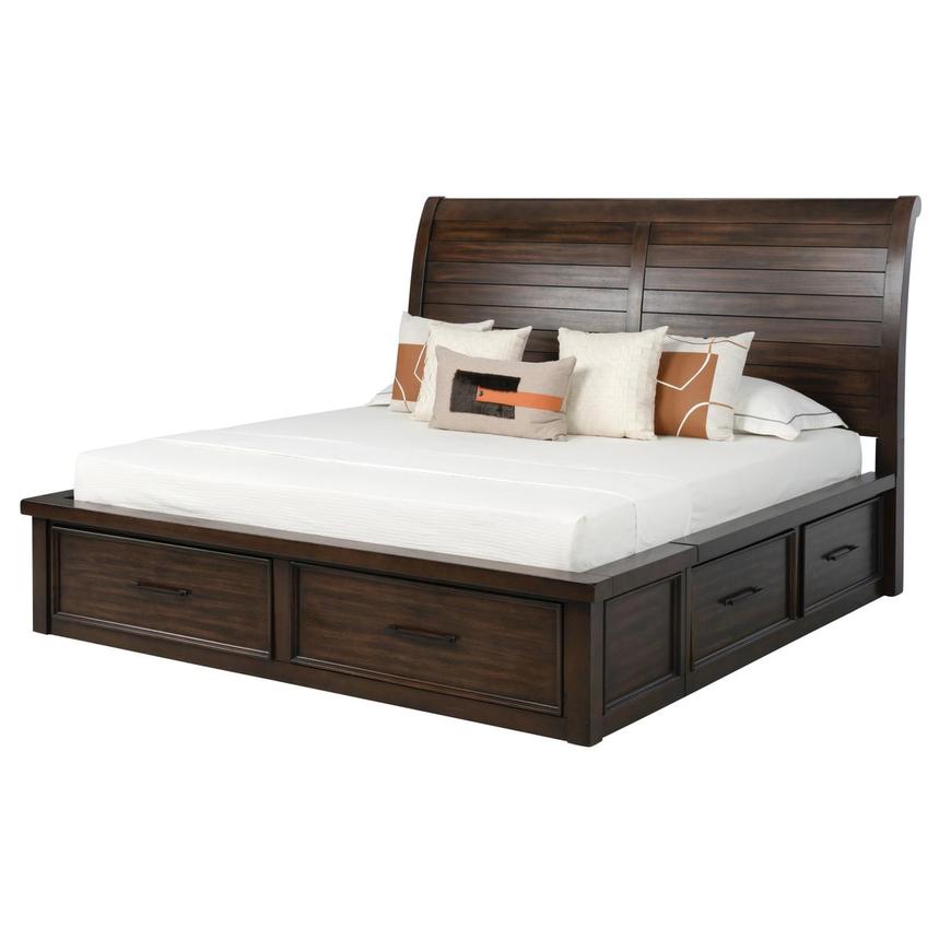 Justin Brown King Storage Bed  main image, 1 of 10 images.