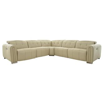 Dolomite Leather Power Reclining Sectional with 5PCS/3PWR