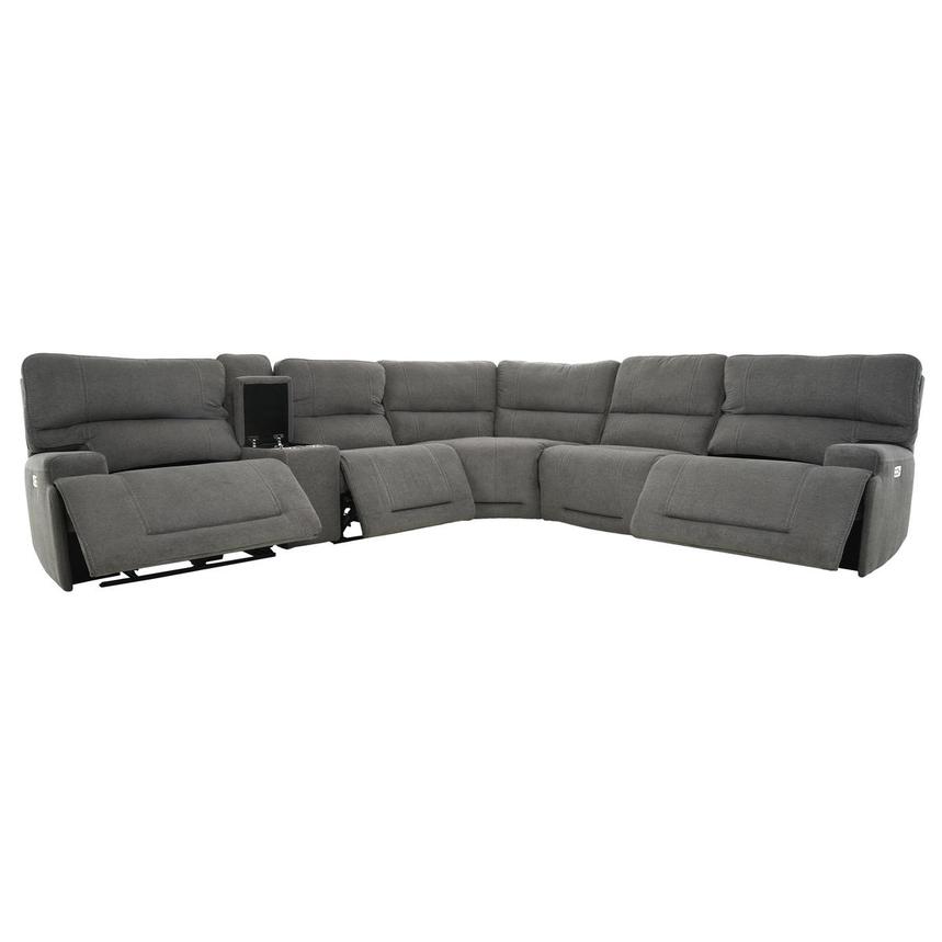 Gibson Power Reclining Sectional El, Nevio 6 Pc Leather L Shaped Sectional Sofa