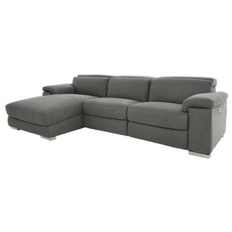 Karly Dark Gray Corner Sofa w/Left Chaise