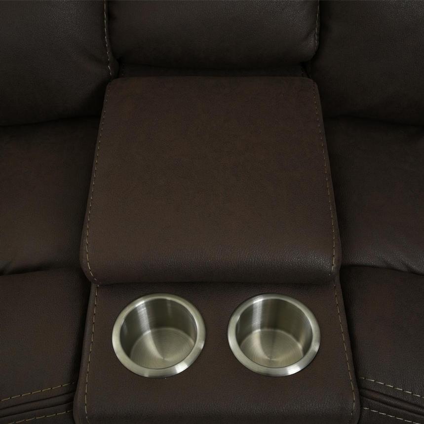 Dan Brown Power Reclining Sofa w/Console  alternate image, 11 of 15 images.
