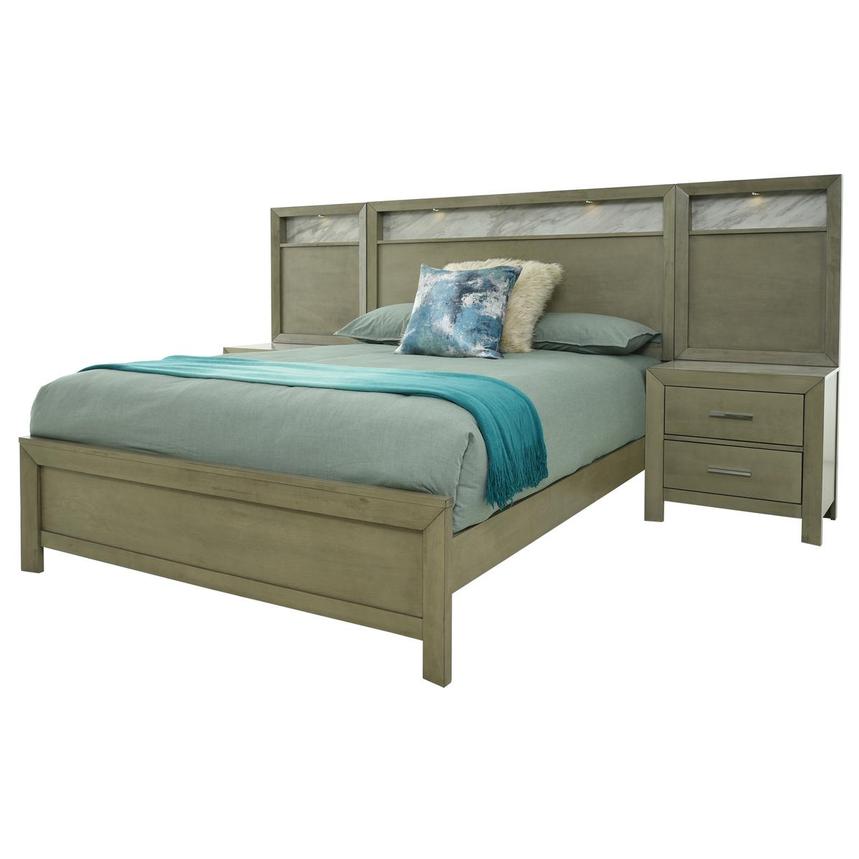 Ivy Queen Panel Bed w/Nightstands El Dorado Furniture