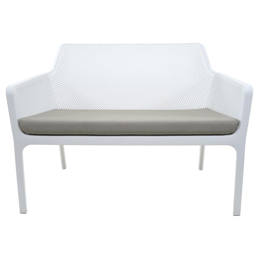 Net White Bench w/Cushion | El Dorado Furniture
