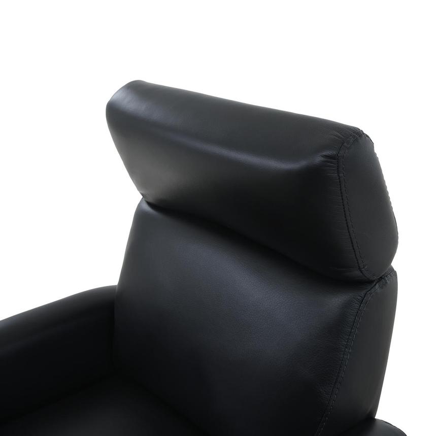 Lucca Black Leather Power Swivel Glider Recliner  alternate image, 8 of 10 images.