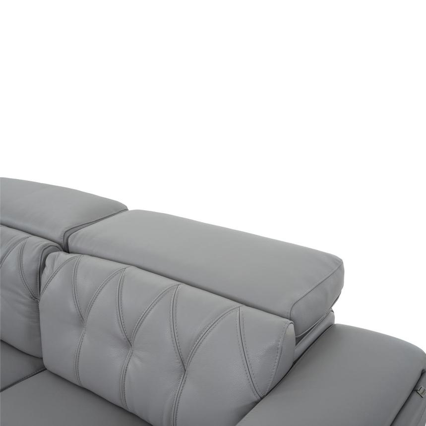 Anchi Silver Leather Power Reclining Sectional with 5PCS/3PWR  alternate image, 8 of 11 images.