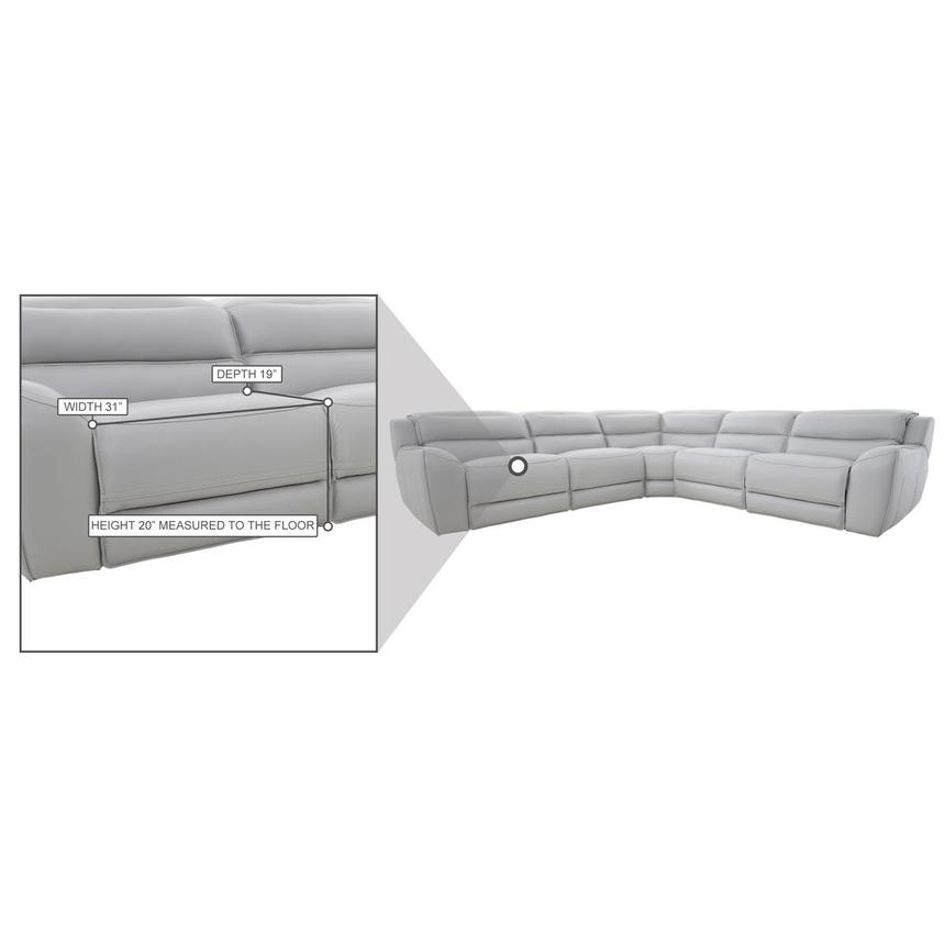 Cosmo II Leather Power Reclining Sectional with 5PCS/2PWR  alternate image, 11 of 11 images.