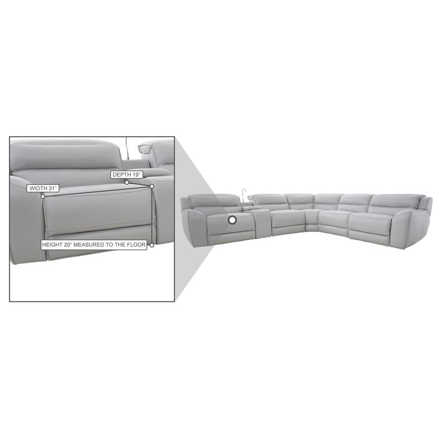 Cosmo ll Leather Power Reclining Sectional with 6PCS/2PWR  alternate image, 23 of 23 images.