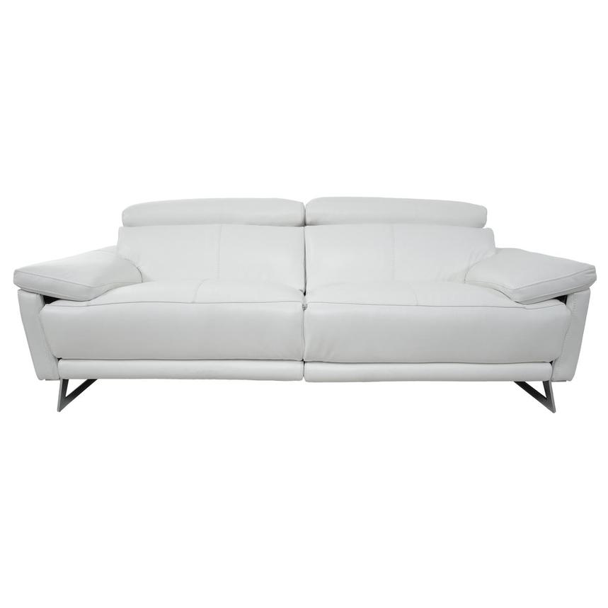 Gabrielle White Leather Power Reclining Sofa  main image, 1 of 11 images.