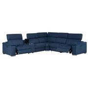 Karly Blue Power Reclining Sectional with 6PCS/2PWR  alternate image, 2 of 10 images.