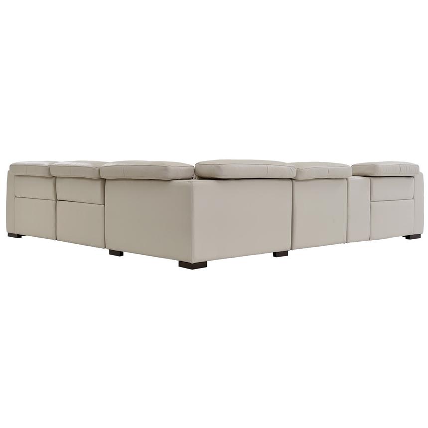 Gian Marco Light Gray Leather Power Reclining Sectional with 6PCS/2PWR  alternate image, 4 of 8 images.