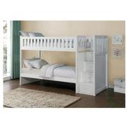 Balto White Twin Over Twin Bunk Bed w/Storage  alternate image, 2 of 6 images.
