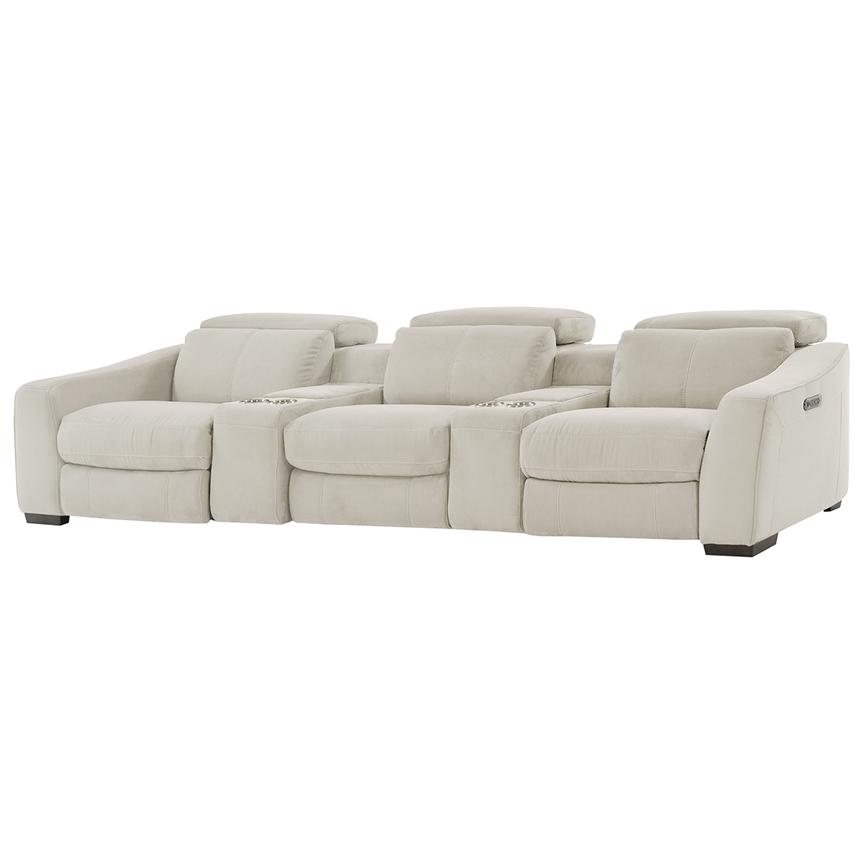 Jameson Cream Home Theater Seating with 5PCS/3PWR  alternate image, 2 of 10 images.