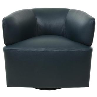 Piroutte Dark Blue Swivel Accent Chair