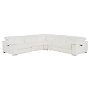 Charlie White Leather Power Reclining Sectional with 5PCS/2PWR  main image, 1 of 9 images.