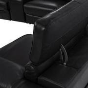 Charlie Black Leather Power Reclining Sectional with 6PCS/2PWR  alternate image, 9 of 12 images.