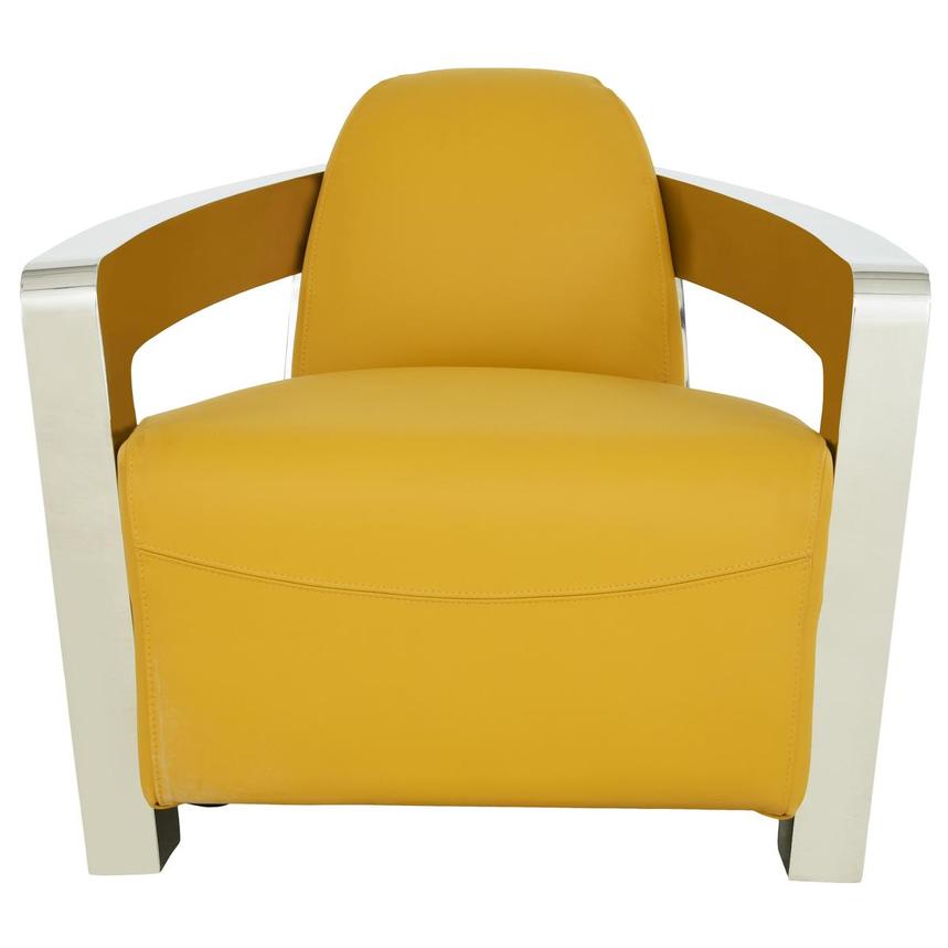 Aviator II Yellow Leather Accent Chair  alternate image, 2 of 9 images.