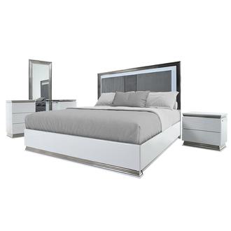 Leah White 4-Piece Queen Bedroom Set