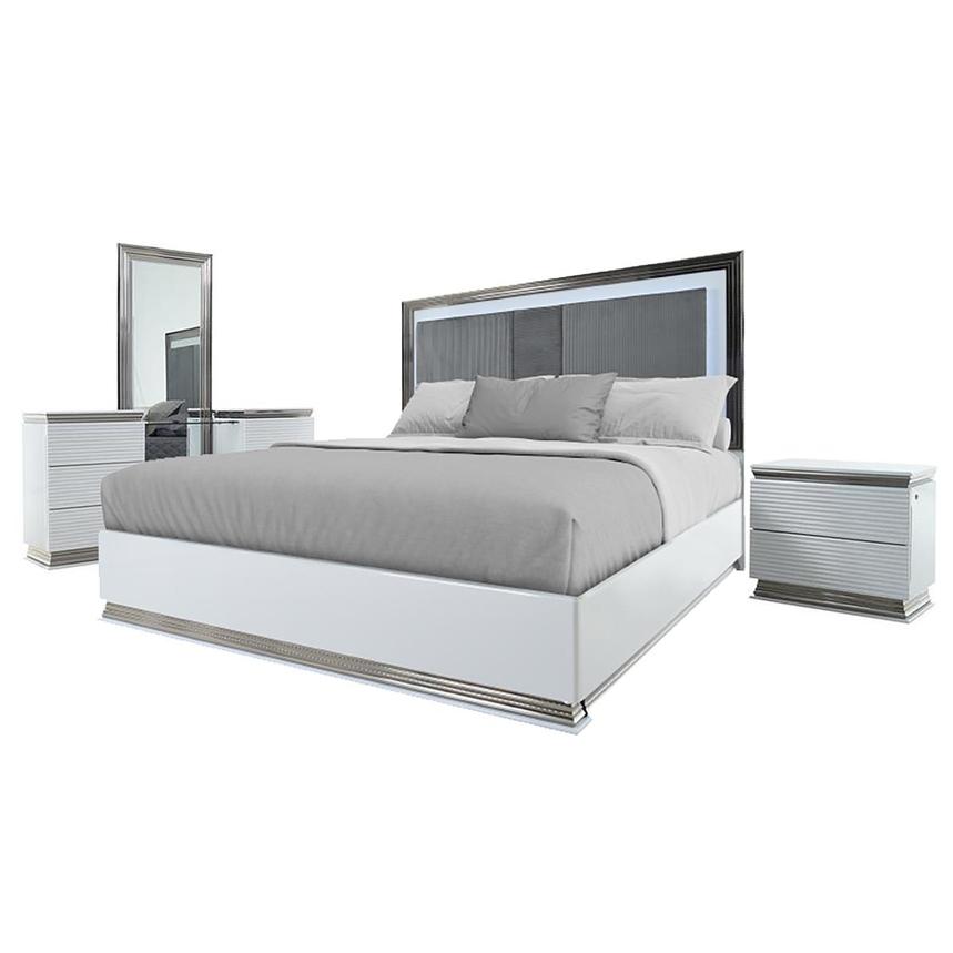 Leah White 4-Piece Queen Bedroom Set  main image, 1 of 5 images.
