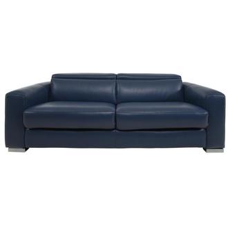 Bay Harbor Blue Leather Sleeper