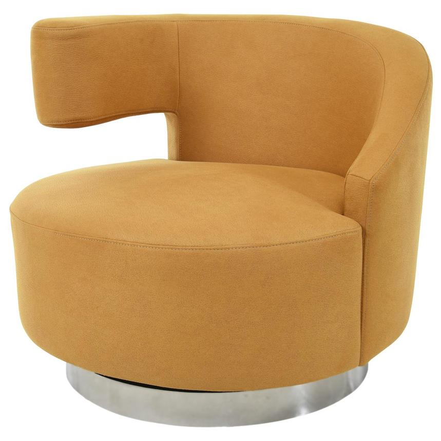 Okru II Yellow Swivel Chair w/2 Pillows  alternate image, 3 of 13 images.