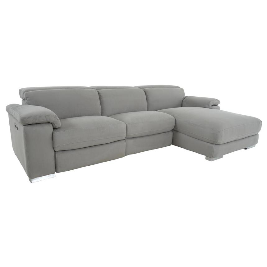 Karly Light Gray Corner Sofa w/Right Chaise  main image, 1 of 12 images.