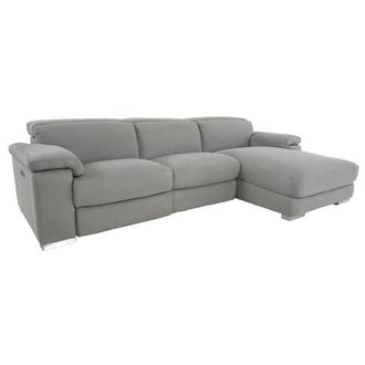 Karly Light Gray Corner Sofa w/Right Chaise