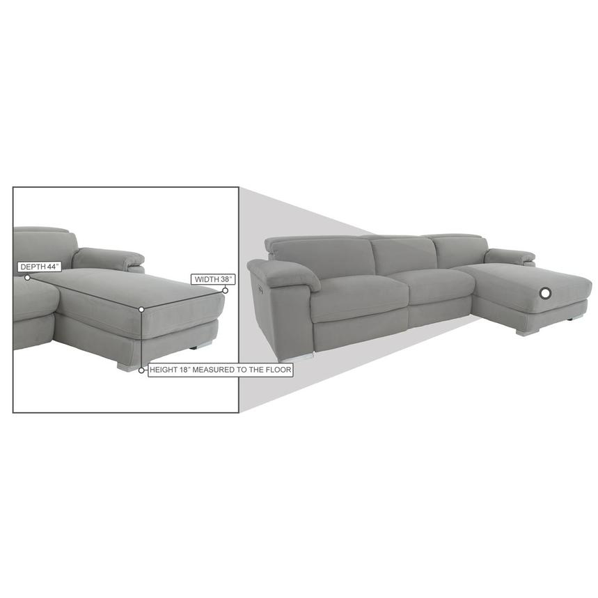 Karly Light Gray Power Reclining, Power Reclining Sectional Sofa With Chaise