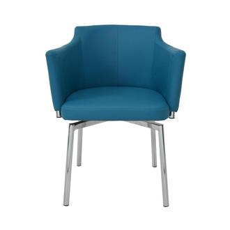 Dusty Blue Swivel Side Chair