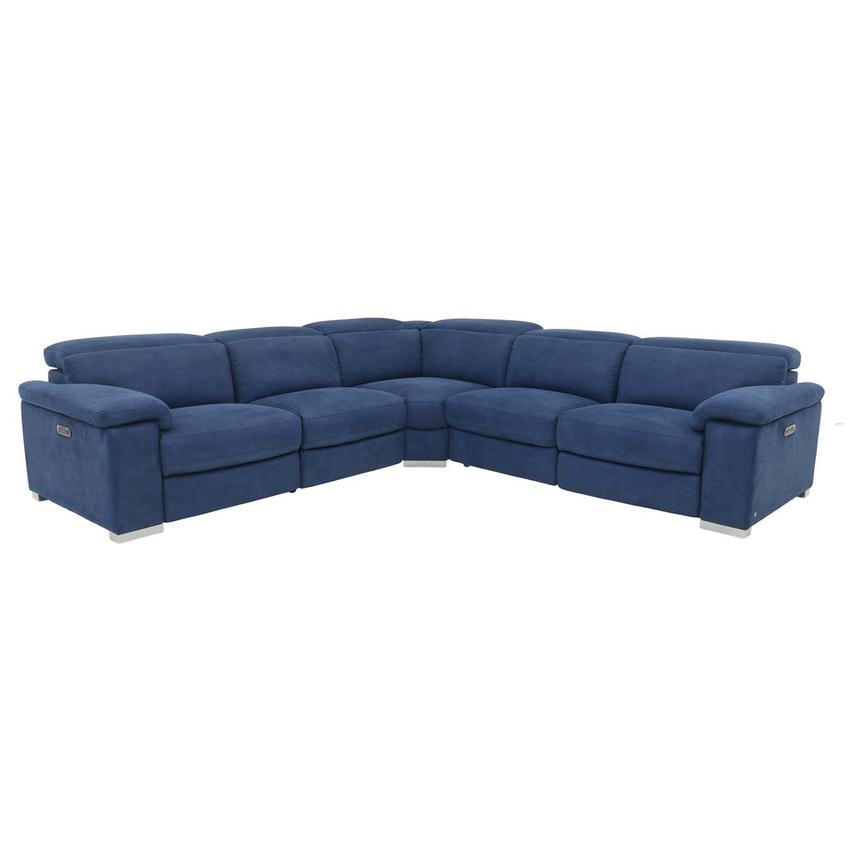 Karly Blue Power Reclining Sectional with 5PCS/2PWR  main image, 1 of 6 images.