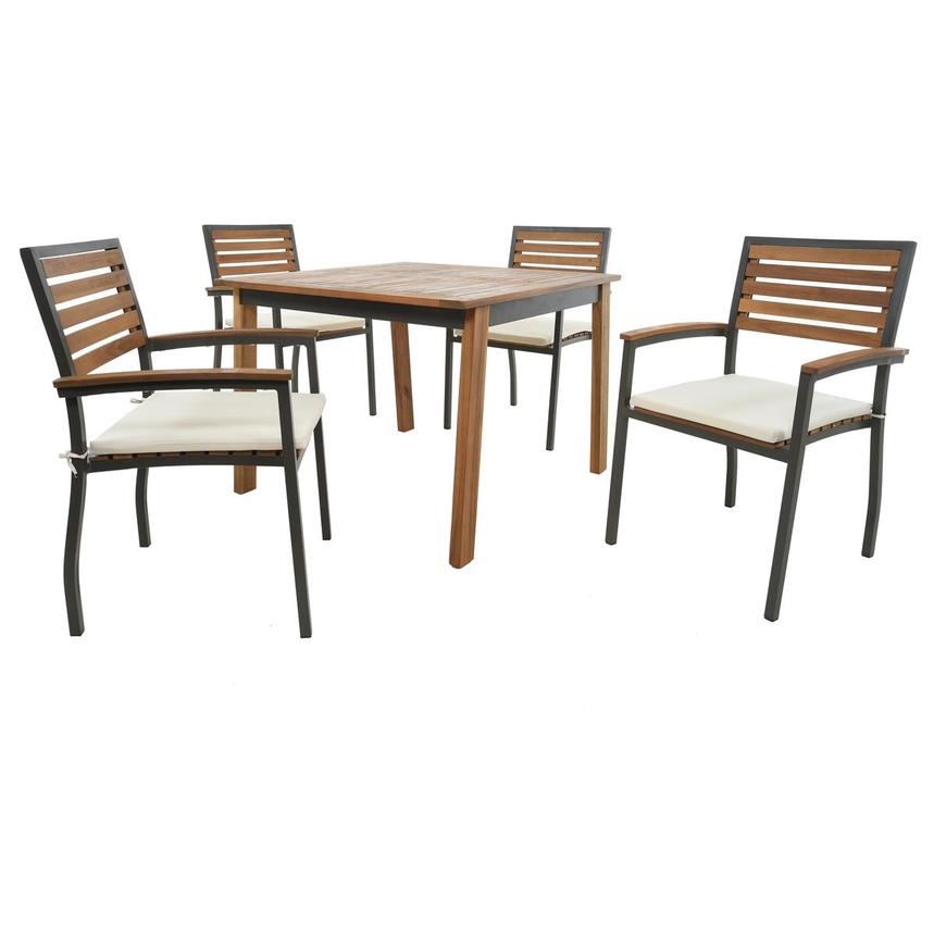 Boca Grande Square 5-Piece Square Patio Set w/Cushion  main image, 1 of 17 images.