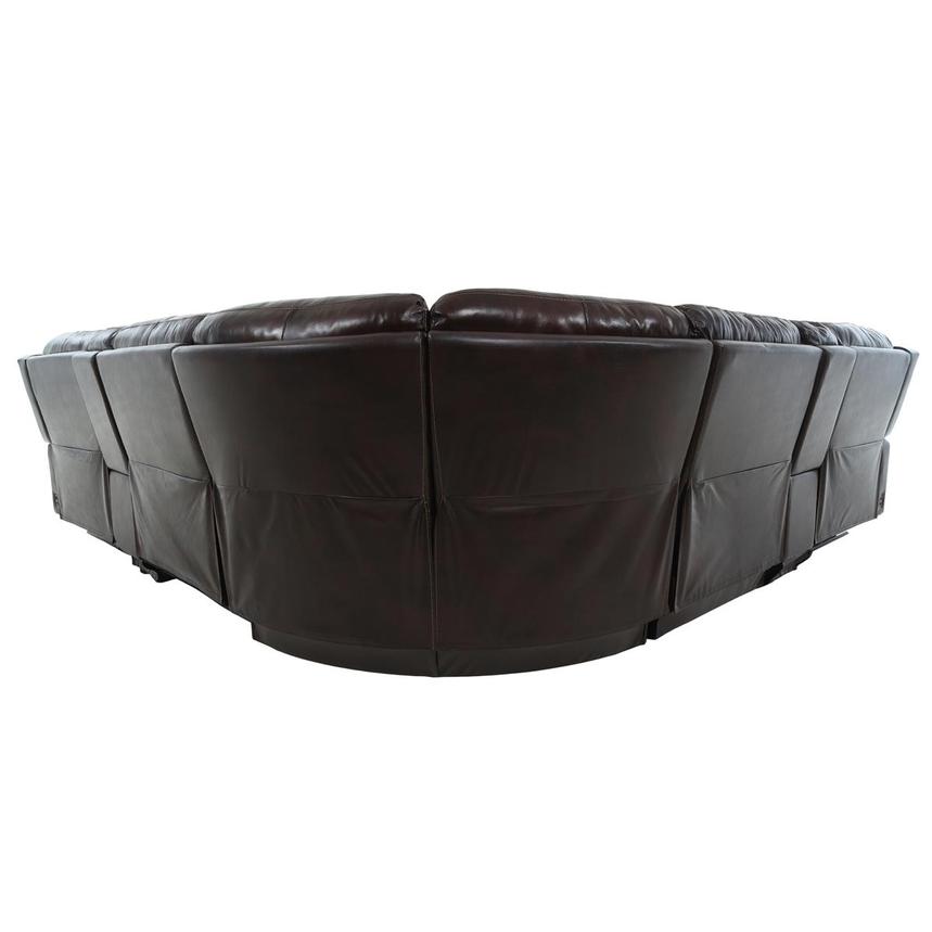 Jake Brown Leather Power Reclining Sectional with 7PCS/3PWR  alternate image, 8 of 17 images.
