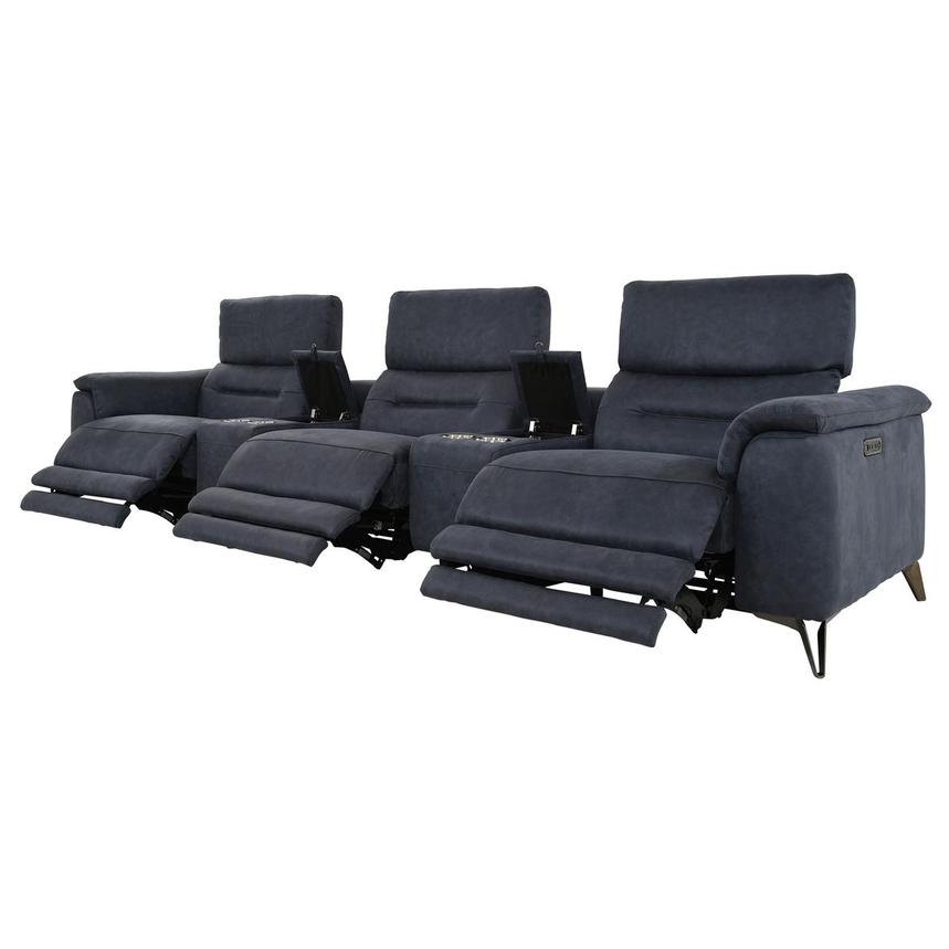 Claribel II Blue Home Theater Seating with 5PCS/3PWR | El Dorado